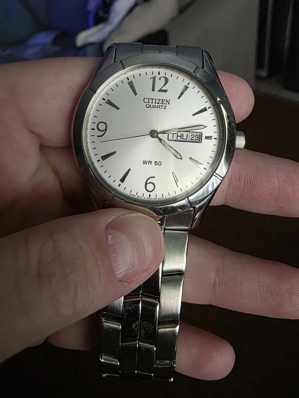 Citizen Quartz Silver Stainless Steel Men's Watch model BK3830-51A NWOT